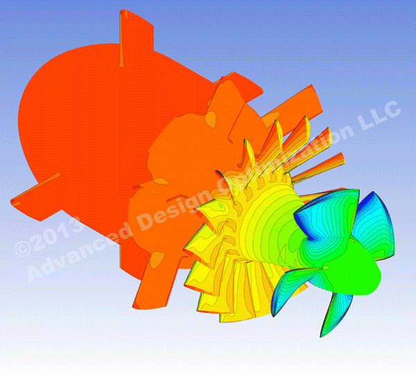 CFD results for optimized bulb turbine